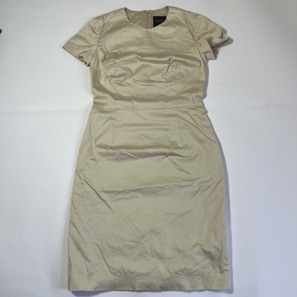Barney's New York Women's Short Sleeve Sheath Dress Beige Size 38